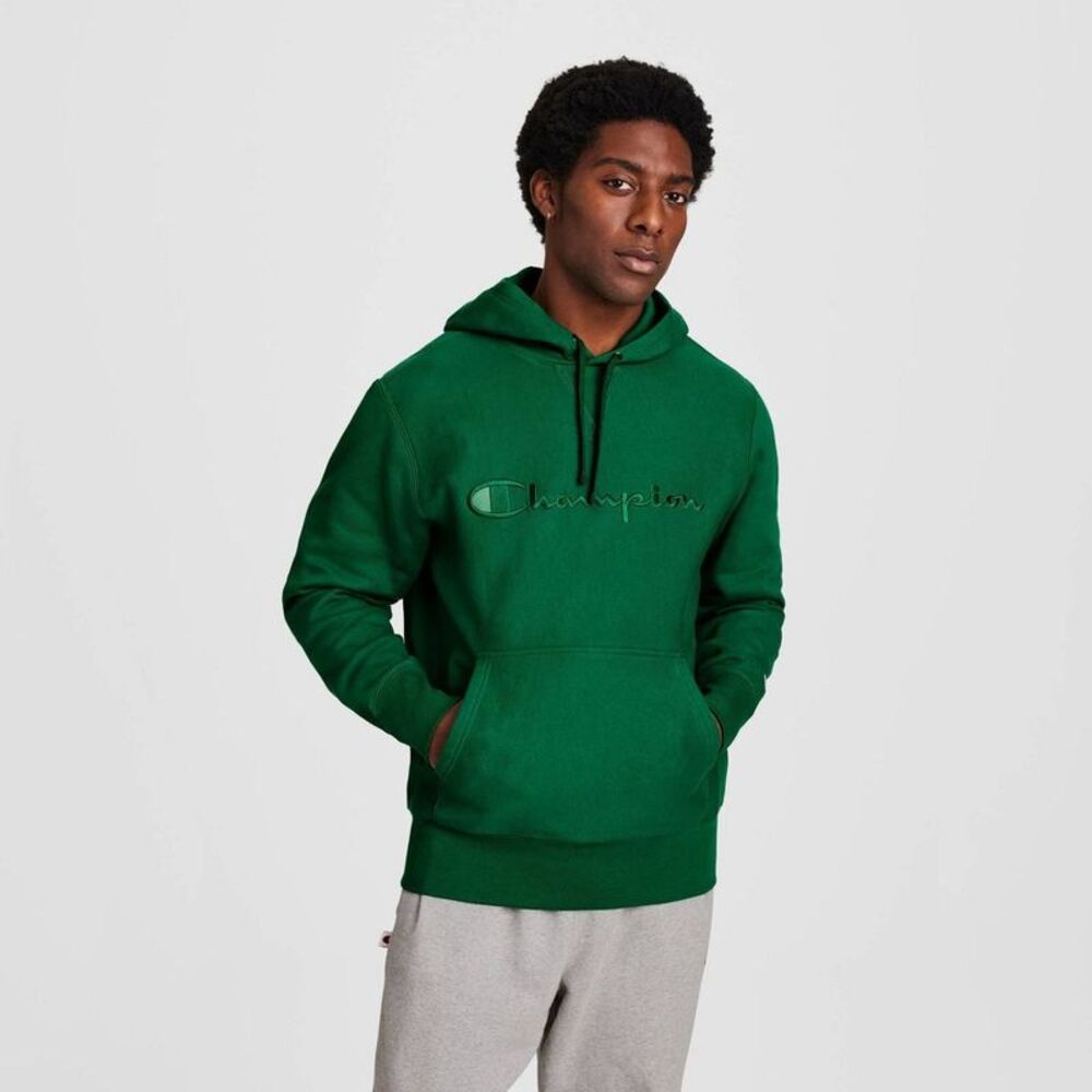 Champion -  Adult Sizing Embroidered Fleece Hooded Sw Green